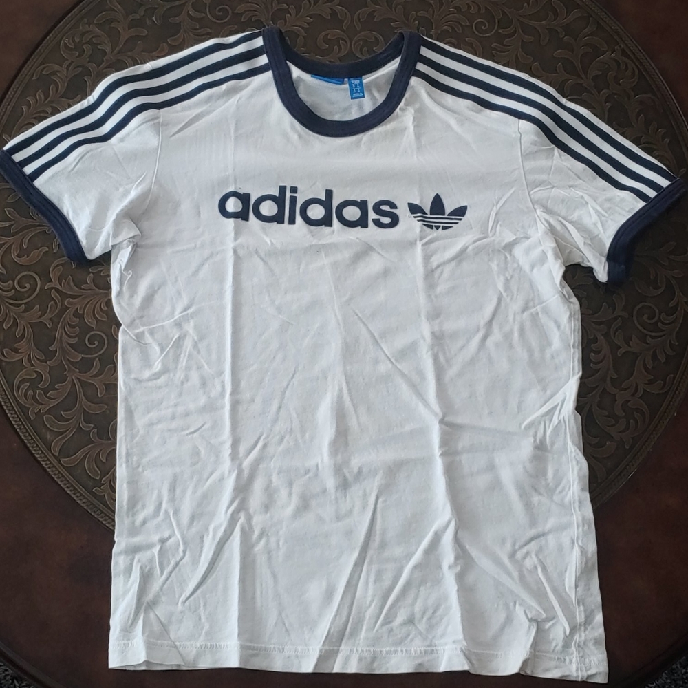 Men's Adidas original tee, velvet logo-Size (m)